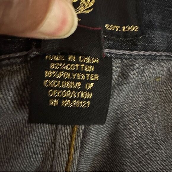 Phat Farm Jeans Men 42x32 Black Vintage Embroidered Classic Hip Hop Skater Biker - Picture 9 of 13